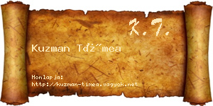 Kuzman Tímea névjegykártya